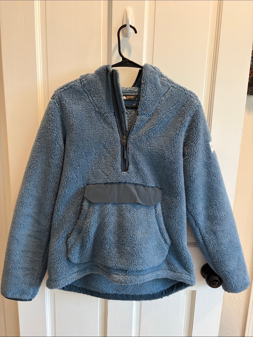 The North Face Blue Sherpa Half-Zip Teddy Jacket